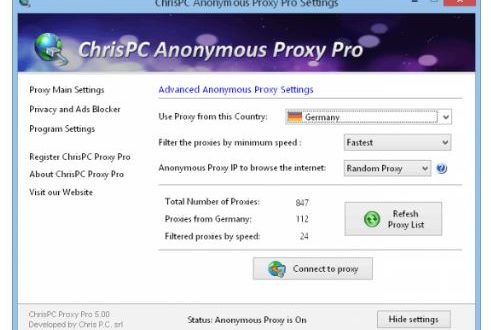 ChrisPC Anonymous Proxy Pro 9.23.1005 Portable [Latest] Crack