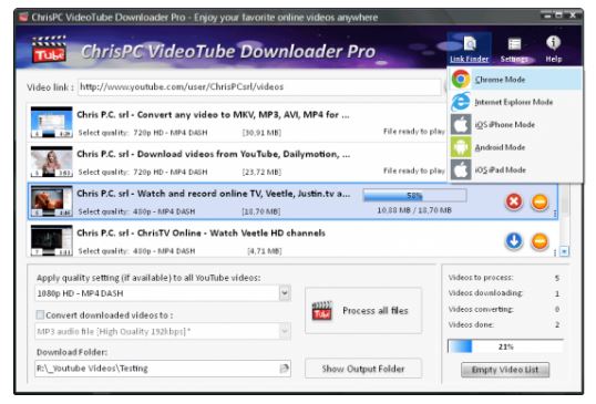 ChrisPC VideoTube Downloader Pro