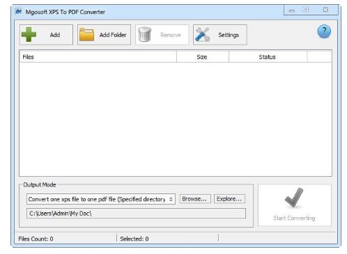 Mgosoft XPS To PDF Converter