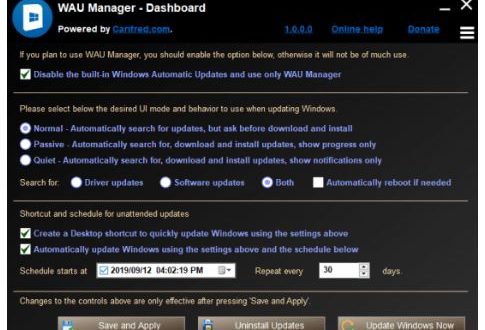 WAU Manager (Windows Automatic Updates) 3.5.1.0 free instals