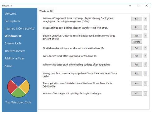 FixWin for Windows10