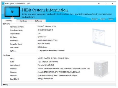 HiBit System Information