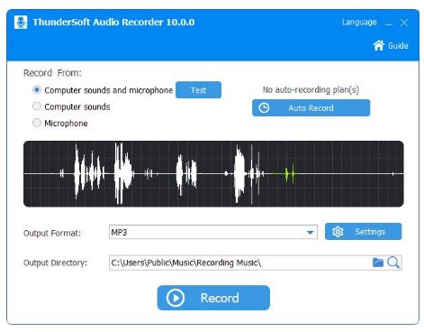 ThunderSoft Audio Recorder