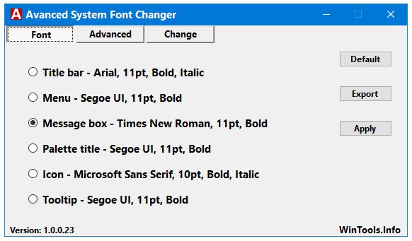 Advanced System Font Changer