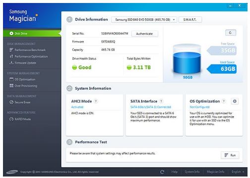 Samsung SSD Magician