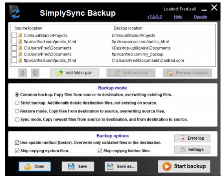 SimplySync Backup