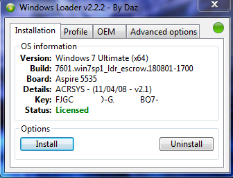 Windows 7 Loader Permanent Activator