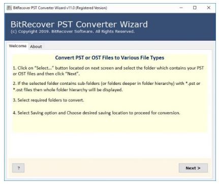 BitRecover PST Converter Wizard