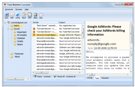 Coolutils Total WebMail Converter