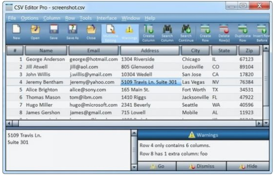 Gammadyne CSV Editor Pro