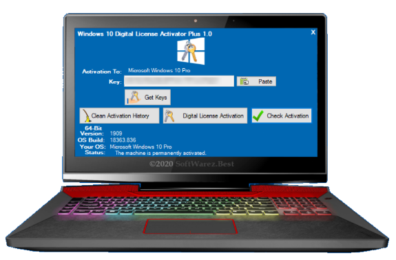 Windows 10 Digital License Activator Plus