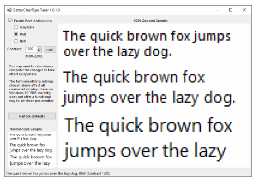 Better ClearType Tuner