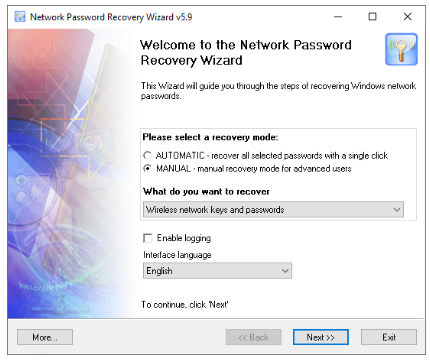 Passcape Network Password Recovery Wizard