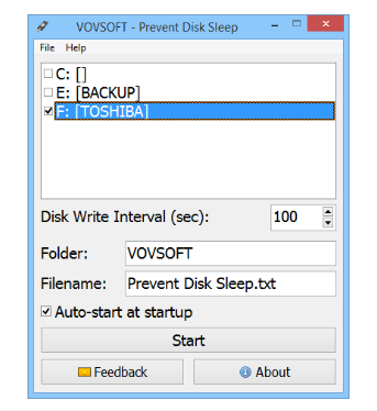 VovSoft Prevent Disk Sleep