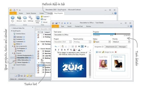 Easy Projects Outlook Add-In for Desktop