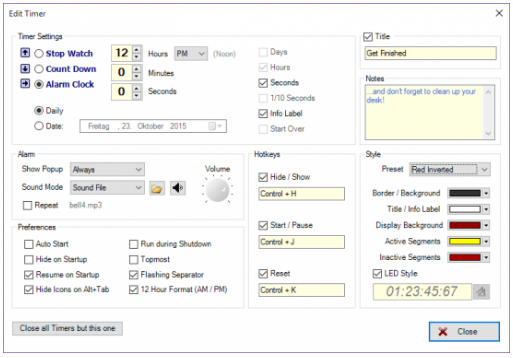 Programming Jumbo Timer