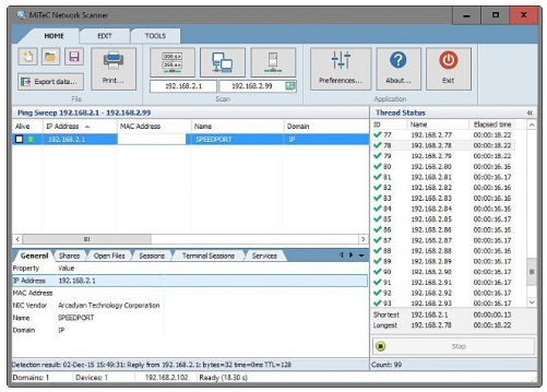 MiTeC Network Scanner
