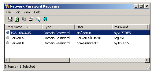 Network Password Recovery