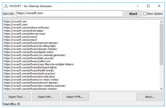 VovSoft Sitemap Generator