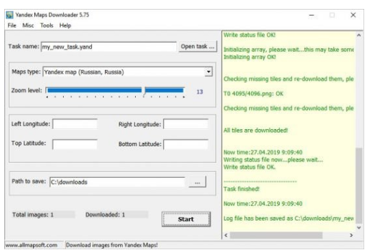 AllMapSoft Yandex Maps Downloader