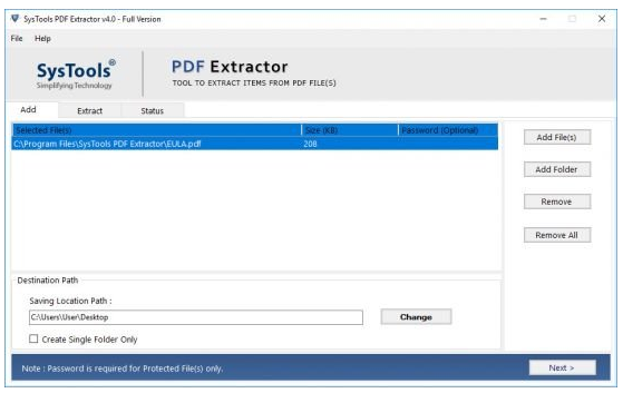 SysTools PDF Extractor