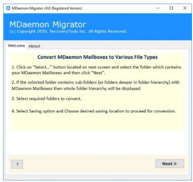 RecoveryTools MDaemon Migrator