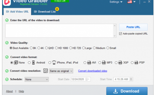 Auslogics Video Grabber 1.0.0.4 Portable [Latest] Crack