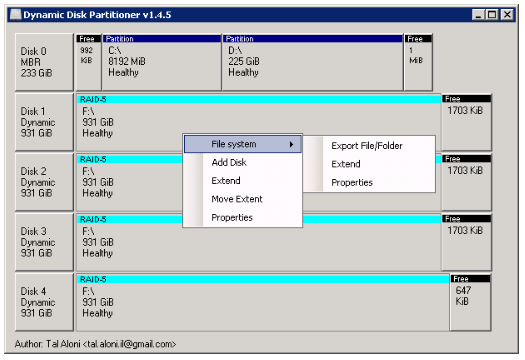 Dynamic Disk Partitioner