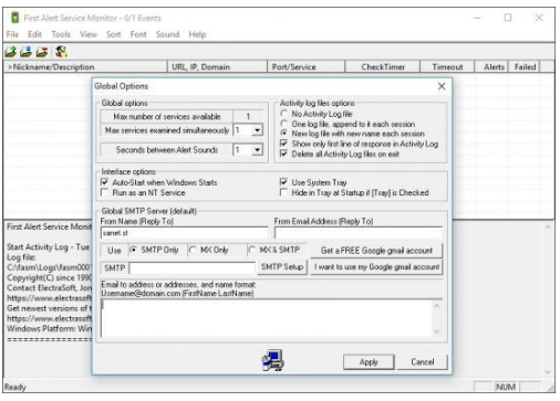 ElectraSoft First Alert Service Monitor