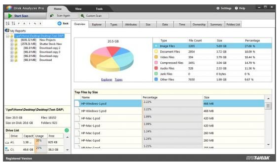 SysTweak Disk Analyzer Pro