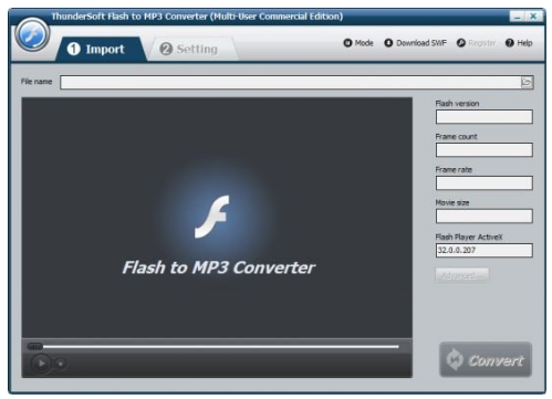 ThunderSoft Flash to MP3 Converter