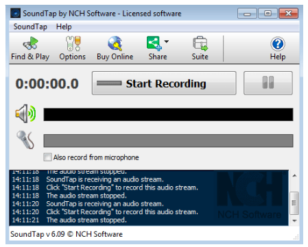 NCH SoundTap Streaming Audio Recorder