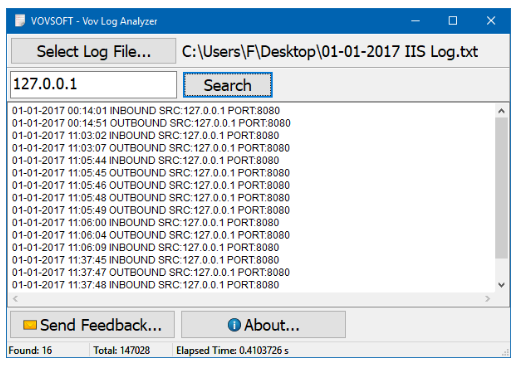 VovSoft Log Analyzer