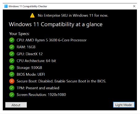 Windows 11 Compatibility Checker