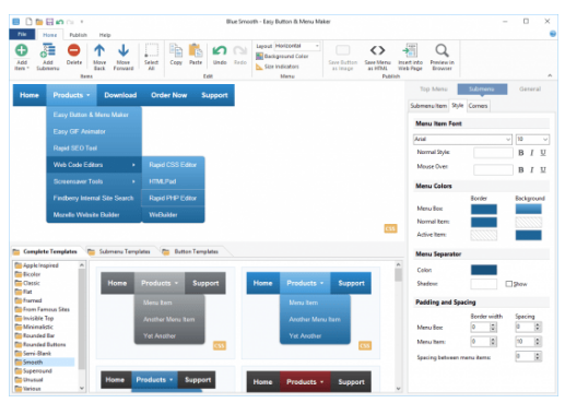 Blumentals Easy Button & Menu Maker