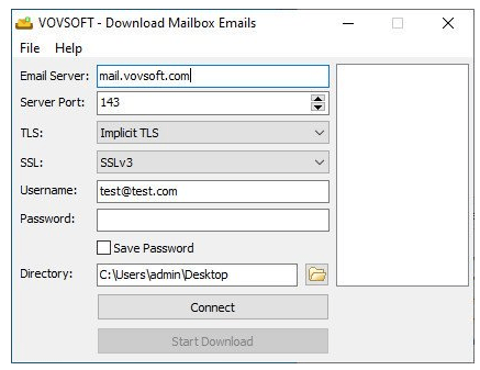 VovSoft Download Mailbox Emails