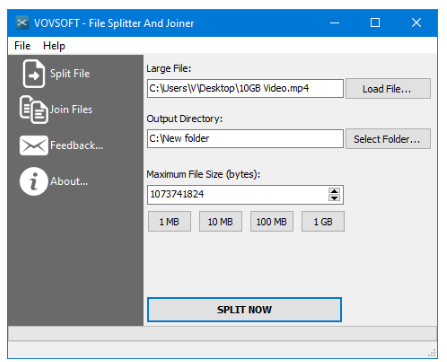 VovSoft File Splitter and Joiner