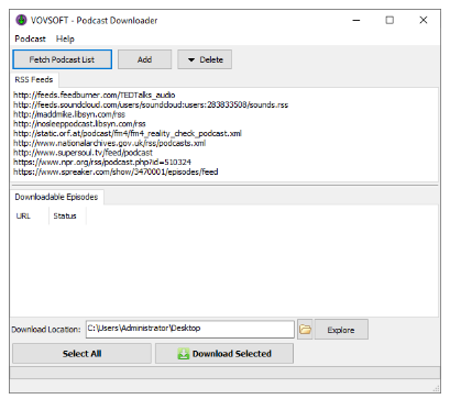 Vovsoft Podcast Downloader