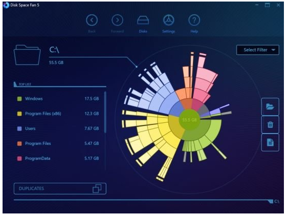 Disk Space Fan