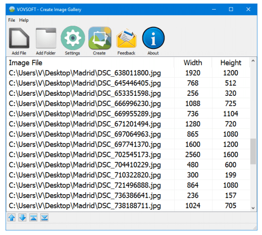 VovSoft Create Image Gallery