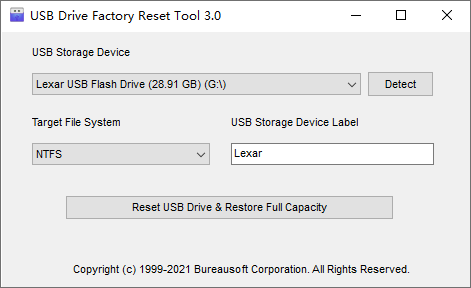 USB Drive Factory Reset Tool