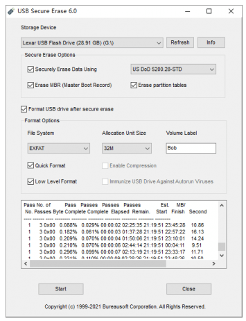 USB Secure Erase