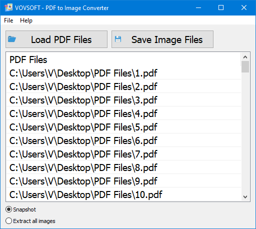 VovSoft PDF to Image Converter