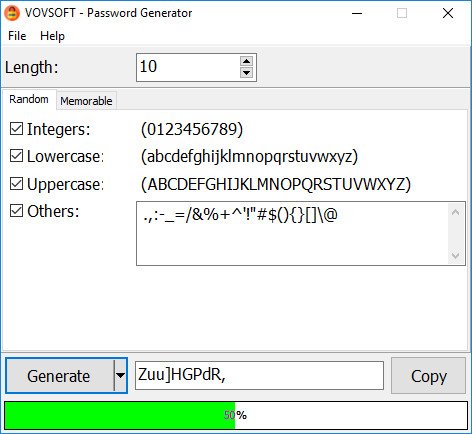 Vovsoft Password Generator