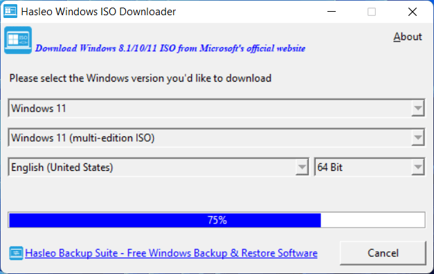 Hasleo Windows ISO Downloader