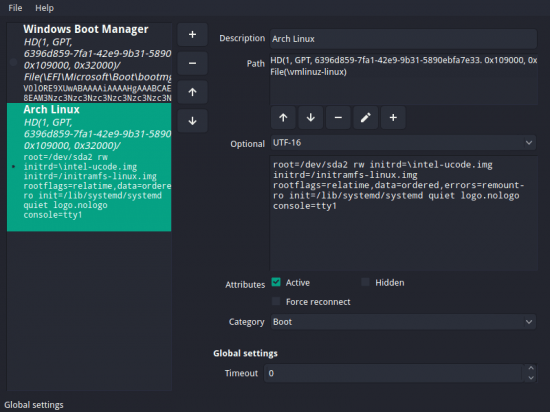 EFI Boot Editor