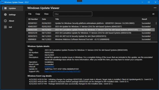 Windows Update Viewer 0.5.2.0 [Latest] Crack