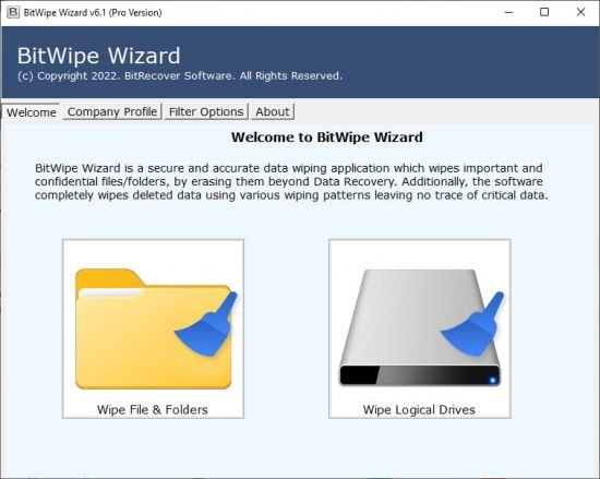 BitRecover BitWipe Wizard