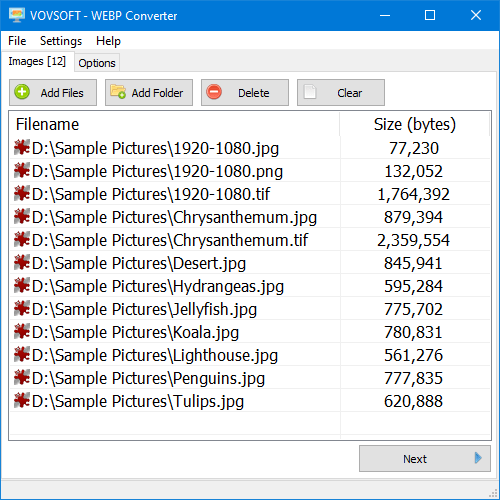 VovSoft WEBP Converter