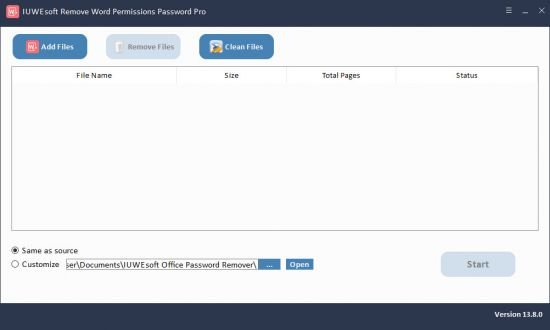 IUWEsoft Remove Word Permissions Password